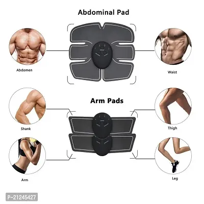 BHADANI SALES? 6 pack abs stimulator/Wireless Abdominal and Muscle Exerciser Training Device Body Massager/6 pack abs stimulator charging battery/mart Fitness Abs Maker (Black)-thumb5