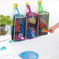 Winoso Trash Bags Organizer Plastic Bag Holder, Dispenser Hanging Storage Mesh Garbage Big/Recycling Grocery Shopping Pocket Hanging Containers for Kitchen multicolor-thumb4