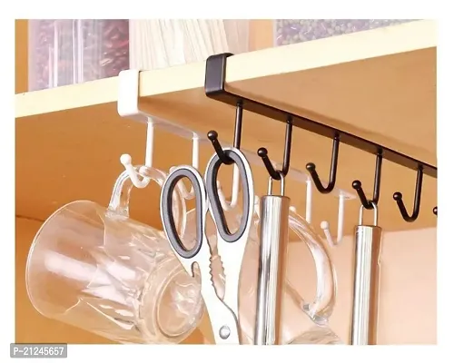 Bhadani sales / Multifunctional 6 Metal Door Organiser/Hook Hanger Pack of 2-thumb0