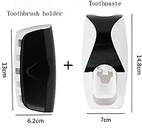 Styxon Automatic Toothpaste Dispenser, Press To Paste Toothpaste Squeezer And 5 Toothbrush Holders Bathroom Organizer | 65 X 441 X 26 In | Multi(acrylonitrile_butadiene_styrene;Plastic)-thumb2