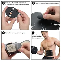 BHADANI SALES? 6 pack abs stimulator/Wireless Abdominal and Muscle Exerciser Training Device Body Massager/6 pack abs stimulator charging battery/mart Fitness Abs Maker (Black)-thumb3