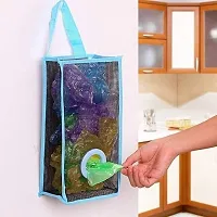 Winoso Trash Bags Organizer Plastic Bag Holder, Dispenser Hanging Storage Mesh Garbage Big/Recycling Grocery Shopping Pocket Hanging Containers for Kitchen multicolor-thumb2