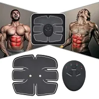 BHADANI SALES? 6 pack abs stimulator/Wireless Abdominal and Muscle Exerciser Training Device Body Massager/6 pack abs stimulator charging battery/mart Fitness Abs Maker (Black)-thumb1