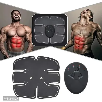 BHADANI SALES? 6 pack abs stimulator/Wireless Abdominal and Muscle Exerciser Training Device Body Massager/6 pack abs stimulator charging battery/mart Fitness Abs Maker (Black)-thumb2