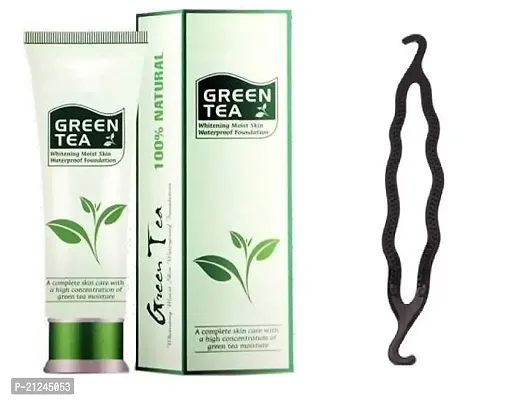 Green Tea Waterproof Whitening Foundation (Green, 80 g)