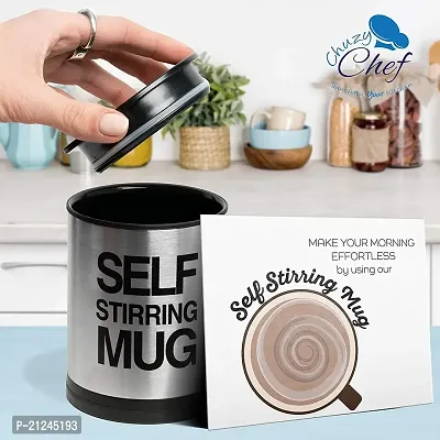 BHADANI SALES Self Stirring Coffee Mug Cup - Funny Electric Stainless Steel Automatic Self Mixing  Spinning Home Office Travel Mixer Cup Best Cute Christmas Birthday Gift Idea for Men Women Kids 8-thumb3