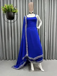 A-Line Blue  Georgette Kurta For Women-thumb3