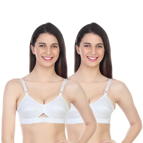 Classic Solid Bras for Women, Pack of 2