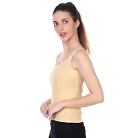 Woman Cotton Full Lenth Camisole Gold Black White Pack of-3-thumb1