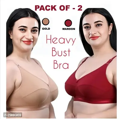 Women Stylish Full Coverage Solid Pack of 2 Bras-thumb0