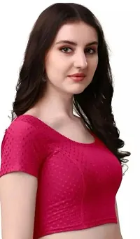 Reliable Pink Solid Stitched Blouses For Women-thumb1