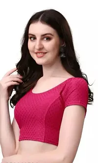 Reliable Pink Solid Stitched Blouses For Women-thumb2