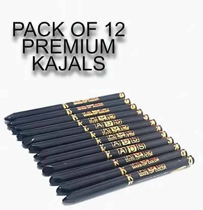 KANHIYA S.R.K A.D.S Perfect Waterproof Eyeliner and kajal -12pcs Black Container 2.5 g (Black, 30 g)