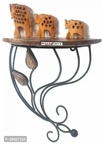 Iron and Wood Wall Bracket Shelve For Living Room Decoration-thumb0