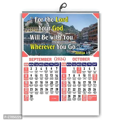 2024 English Christian Bible Verse Wall Calendar, Pack Of : 5,-thumb5