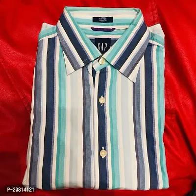 Reliable Multicoloured Cotton Blend Striped Long Sleeves Casual Shirts For Men