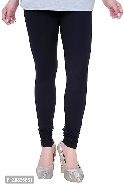 Fabulous Black Cotton Lycra Solid Leggings For Women-thumb0