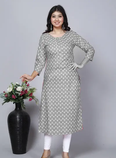 A-Line Rayon Kurta For Women