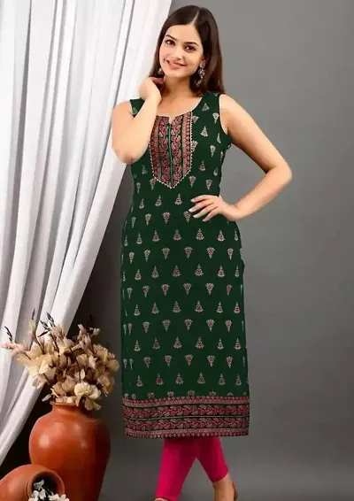 A-Line Rayon Kurta For Women