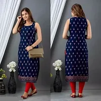 A-Line Blue  Rayon Kurta For Women-thumb2