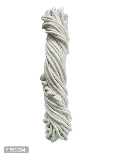Pure Cotton Rope Natural Twisted Cotton Rope (25 Mtrs 6 Mm 82 Feet) for (Macrame) DIY, Plant Hanger, Craft Work, Ropes Etc.-thumb0