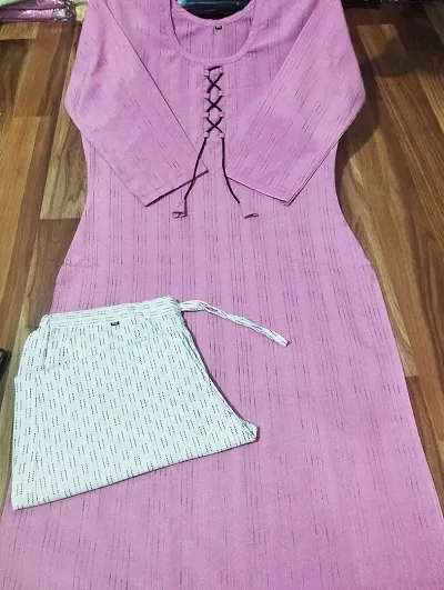 Stylish Women Blend Kurta with Botton Set