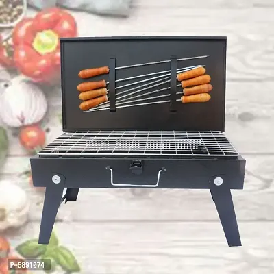 8 Skewers  1 Grill Barbecue Charcoal Grill for Grilling  Roasting-thumb0