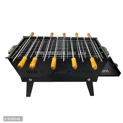 Classic Pro charcoal bbq grill with 10 skewers and 1 grill for home and picnic use-thumb0