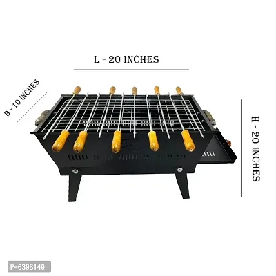 Classic Pro charcoal bbq grill with 10 skewers and 1 grill for home and picnic use-thumb3