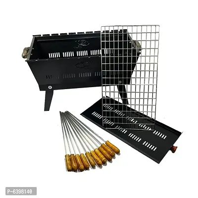 Classic Pro charcoal bbq grill with 10 skewers and 1 grill for home and picnic use-thumb4