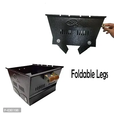 NE Grills Portable charcoal BBQ grill for roasting and grilling  with 4 skewers and 1 grill-thumb4