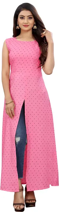 Stylish Crepe Fit And Flare Dress For Women