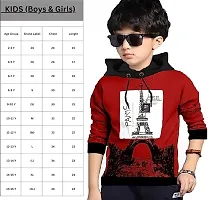 Kids Boys Hooded Printed T Shirt, Maroon, Pack of 1-thumb4