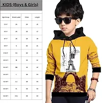 Kids Boys Hooded Printed T Shirt, Mustard, Pack of 1-thumb3