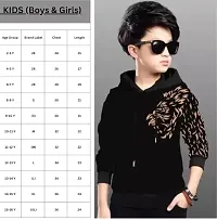 Kids Boys Hooded Printed T Shirt, Black, Pack of 1-thumb1