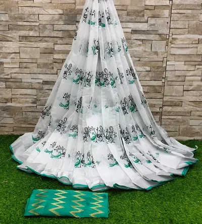 Beautiful Linen saree collections