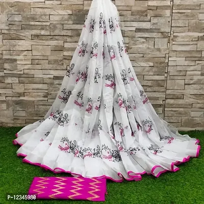 Beautiful Linen Cotton saree collections