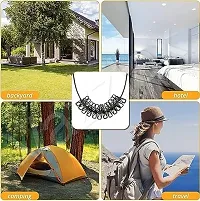 Outdoor use Retractable Clothes line with 12 PCS Clips for Travel Clothesline Rope. (Pack of 1, Multi Color)-thumb2