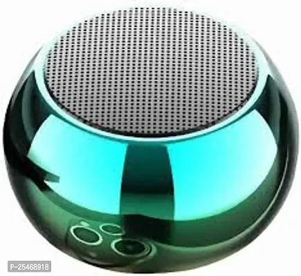 M3 Portable Bluetooth Mini Speaker Dynamic Metal Sound 5 W Electroplating Round Steel Speaker pack of 1-thumb0