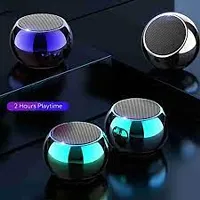 M3 Portable Bluetooth Mini Speaker Dynamic Metal Sound 5 W Electroplating Round Steel Speaker pack of 1-thumb3