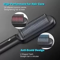 909B Hair Straightener Comb Brush Hair Straightening PACK OF 1-thumb1