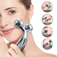 Manual 3D Massager Roller 360 Rotate fot V Shape Face, Eyes, Neck Full Body(pack of 1)-thumb3