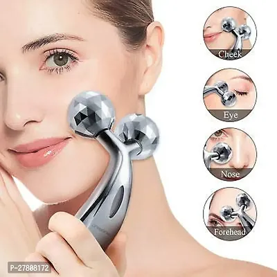 Manual 3D Massager Roller 360 Rotate fot V Shape Face, Eyes, Neck Full Body(pack of 1)-thumb4