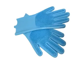 Scub Gloves, Rubber Washing Gloves Dishwashing Gloves for Household#(pack of 1)-thumb3