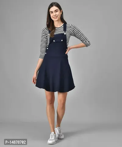 absorbing Women Pinafore Solid Dress-thumb3