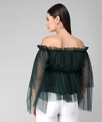 absorbing Women Net Off-Shoulder Top-thumb2