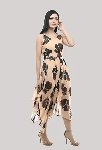 absorbing Women Asymmetric Printed Dress-thumb1