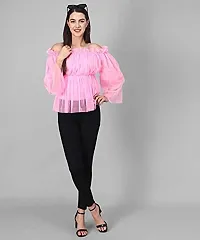 absorbing Women Net Off-Shoulder Top-thumb1