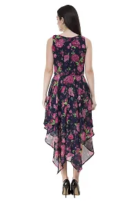 absorbing Women Asymmetric Printed Dress-thumb3