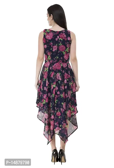 absorbing Women Asymmetric Printed Dress-thumb4